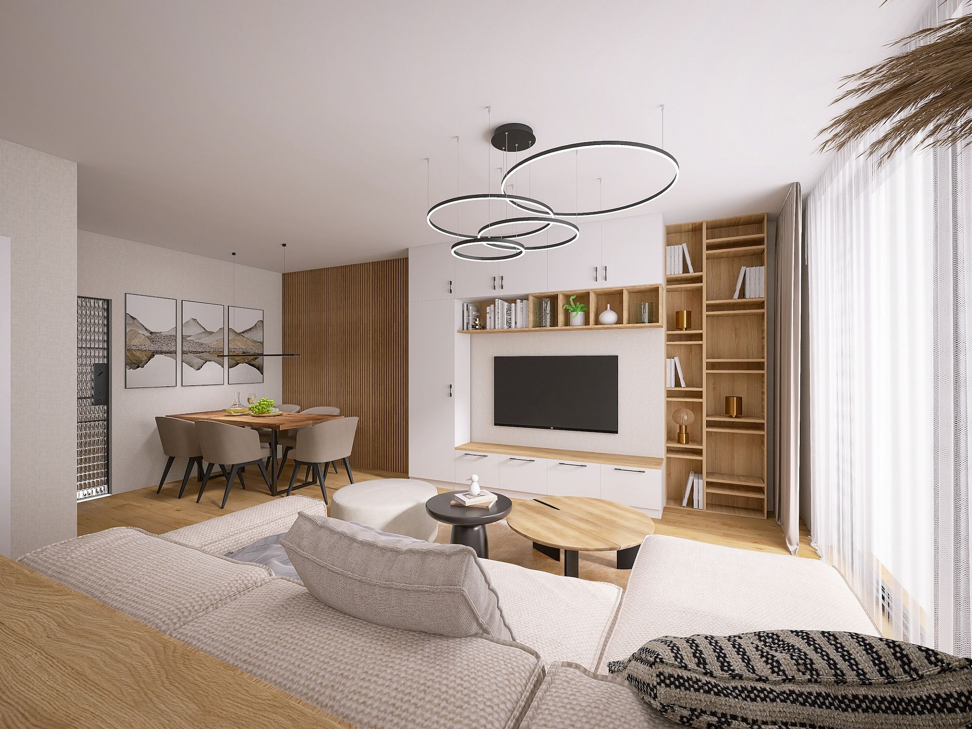 Moderní bydlení 7 min. od centra (s kuchyní a šatnou)