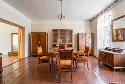Basement family house with attic