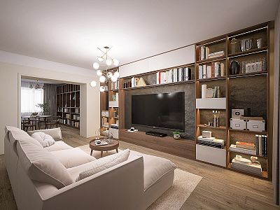 Basement family house with attic