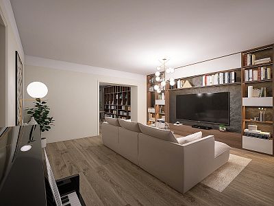 Basement family house with attic