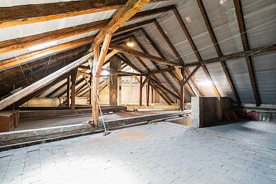 Basement family house with attic
