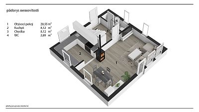 Family house with a view of Kunětice Mountain