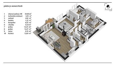 For sale new building of 122 m² with land of 1 020 m²