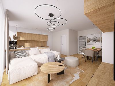 Moderní bydlení 7 min. od centra (s kuchyní a šatnou)