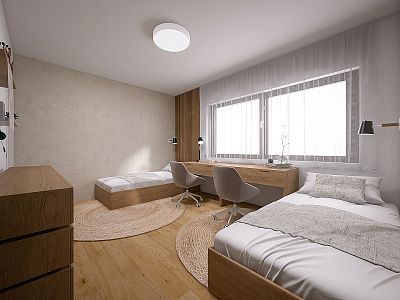 Moderní bydlení 7 min. od centra (s kuchyní a šatnou)