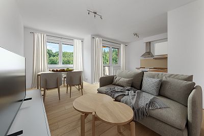 Prodej bytu 1+kk s balkónem 6 m² a sklepem