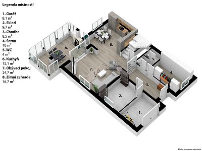 Prodej rodinného domu s garáží a zimní zahradou 184 m²