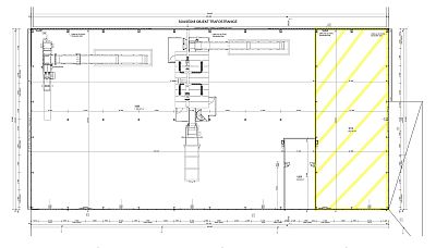 Rental of production hall, space 374 m²