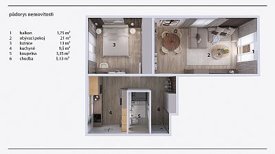Sunny apartment 2+1 for reconstruction